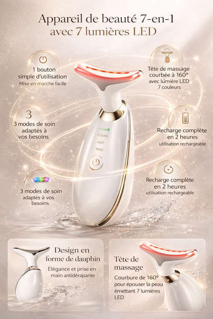 Sculpteur LED 7-en-1 Visage & Cou – Technologie Professionnelle à Domicile